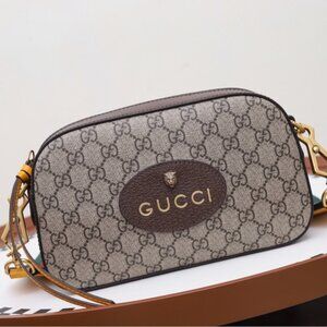 Gucci Beige GG Supreme Canvas Crossbody Bag
